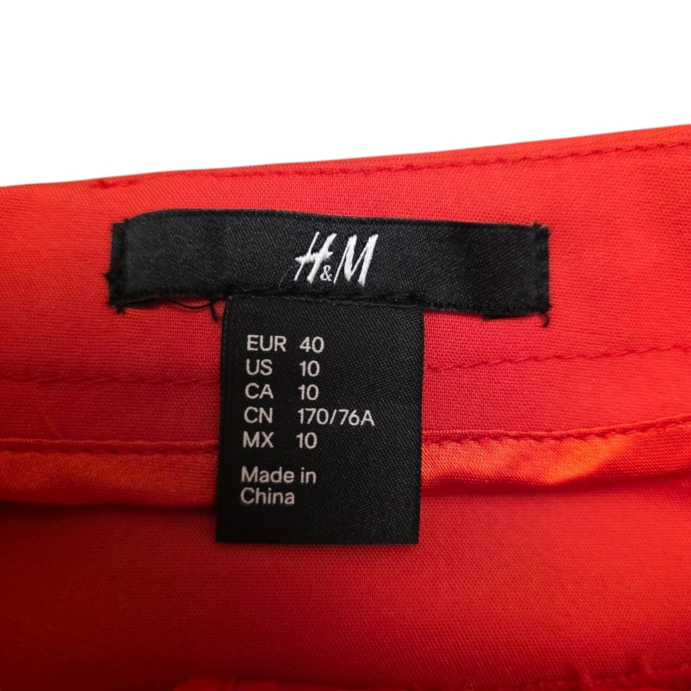 H&M Bright Red Mini Skirt Size 10 - Picture 3 of 9